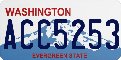 WA license plate ACC5253