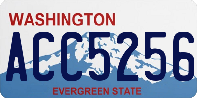 WA license plate ACC5256