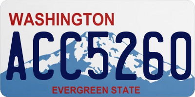 WA license plate ACC5260