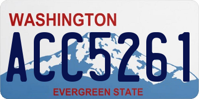 WA license plate ACC5261
