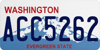 WA license plate ACC5262