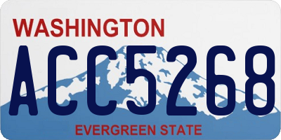 WA license plate ACC5268