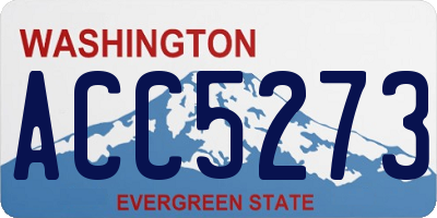WA license plate ACC5273