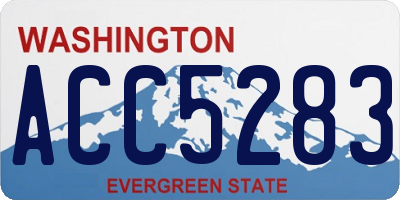 WA license plate ACC5283