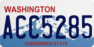 WA license plate ACC5285