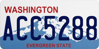 WA license plate ACC5288