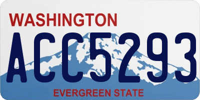 WA license plate ACC5293