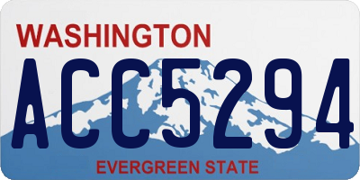WA license plate ACC5294