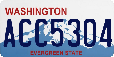 WA license plate ACC5304