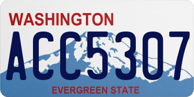 WA license plate ACC5307