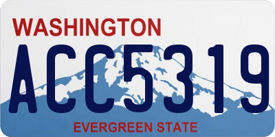 WA license plate ACC5319