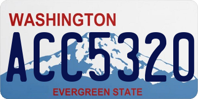 WA license plate ACC5320