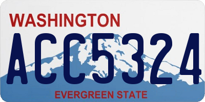 WA license plate ACC5324
