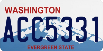 WA license plate ACC5331