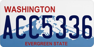 WA license plate ACC5336