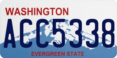 WA license plate ACC5338