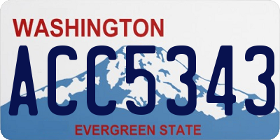 WA license plate ACC5343
