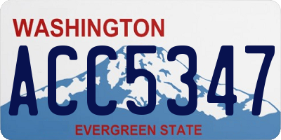 WA license plate ACC5347