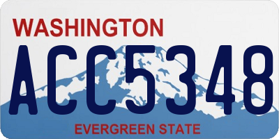 WA license plate ACC5348