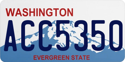 WA license plate ACC5350