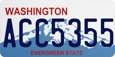 WA license plate ACC5355