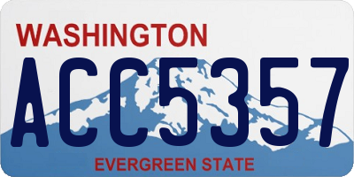 WA license plate ACC5357