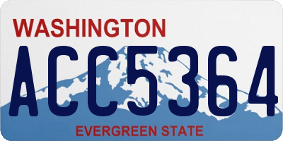 WA license plate ACC5364
