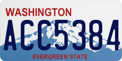 WA license plate ACC5384