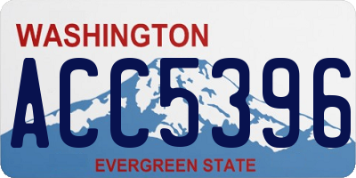 WA license plate ACC5396