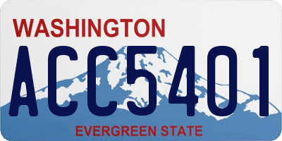 WA license plate ACC5401