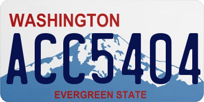 WA license plate ACC5404