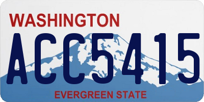 WA license plate ACC5415