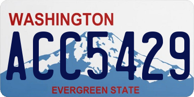 WA license plate ACC5429