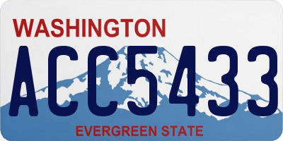 WA license plate ACC5433