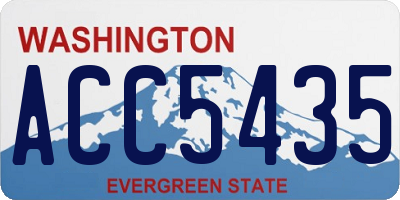 WA license plate ACC5435