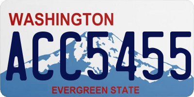 WA license plate ACC5455