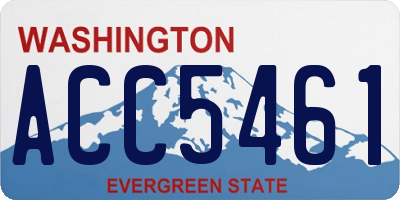 WA license plate ACC5461