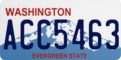 WA license plate ACC5463