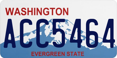 WA license plate ACC5464