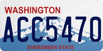 WA license plate ACC5470