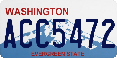 WA license plate ACC5472