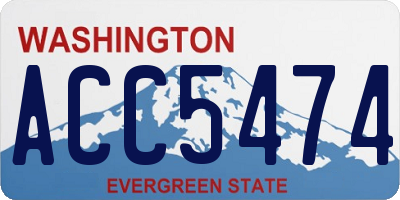 WA license plate ACC5474