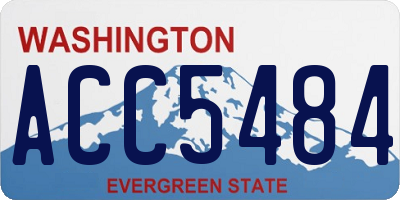 WA license plate ACC5484