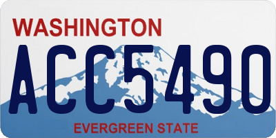 WA license plate ACC5490