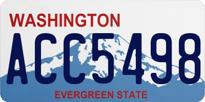 WA license plate ACC5498
