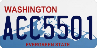 WA license plate ACC5501