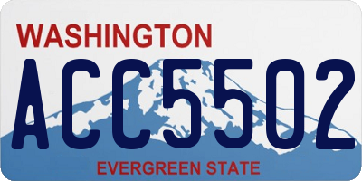 WA license plate ACC5502