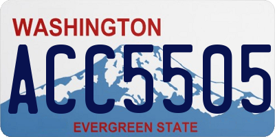 WA license plate ACC5505