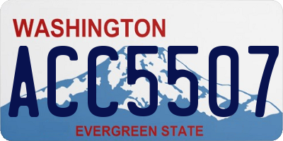 WA license plate ACC5507