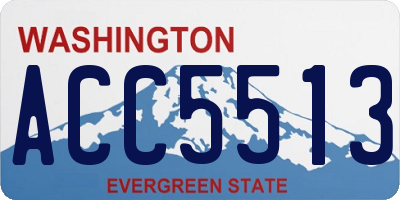 WA license plate ACC5513